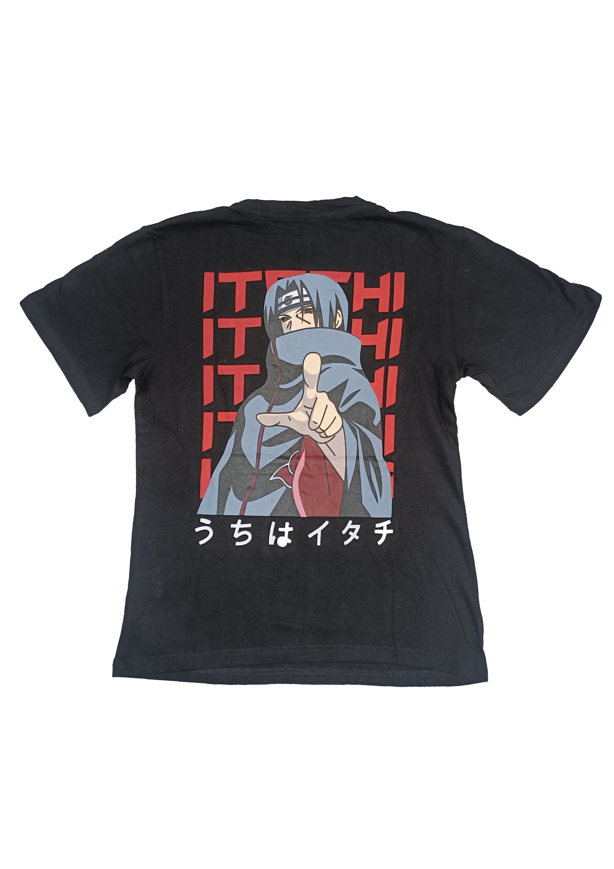 Naruto Itachi Uchiha Graphic Black T-Shirt
